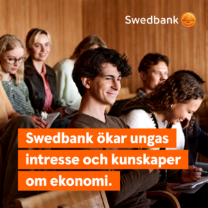 Swedbank ökar ungas intresse och kunskaper om ekonomi