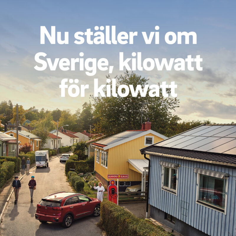 Nu ställer vi om Sverige, kilowatt för kilowatt